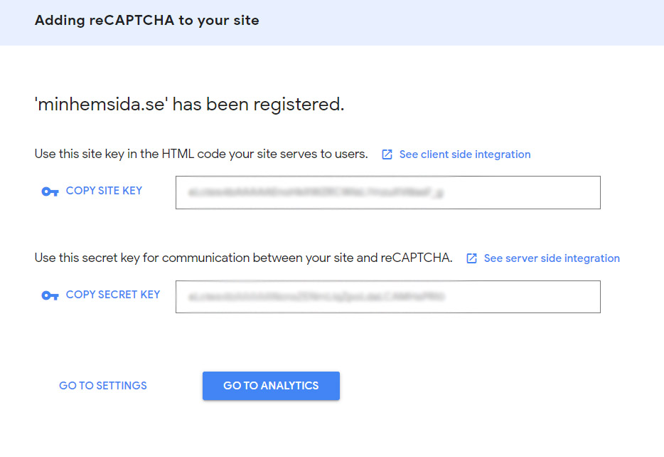 Skapa en reCAPTCHA/Robotfälla Skapa en reCAPTCHA/Robotfälla