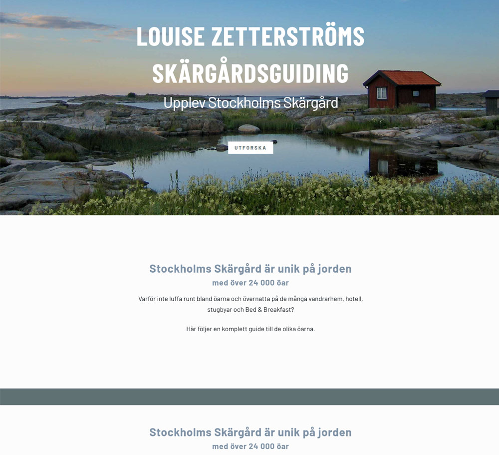 Louise Zetterströms Skärgårdsguiding